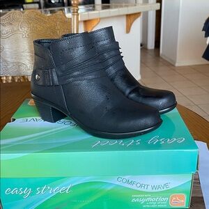 Easy Street Black Ankle Booties